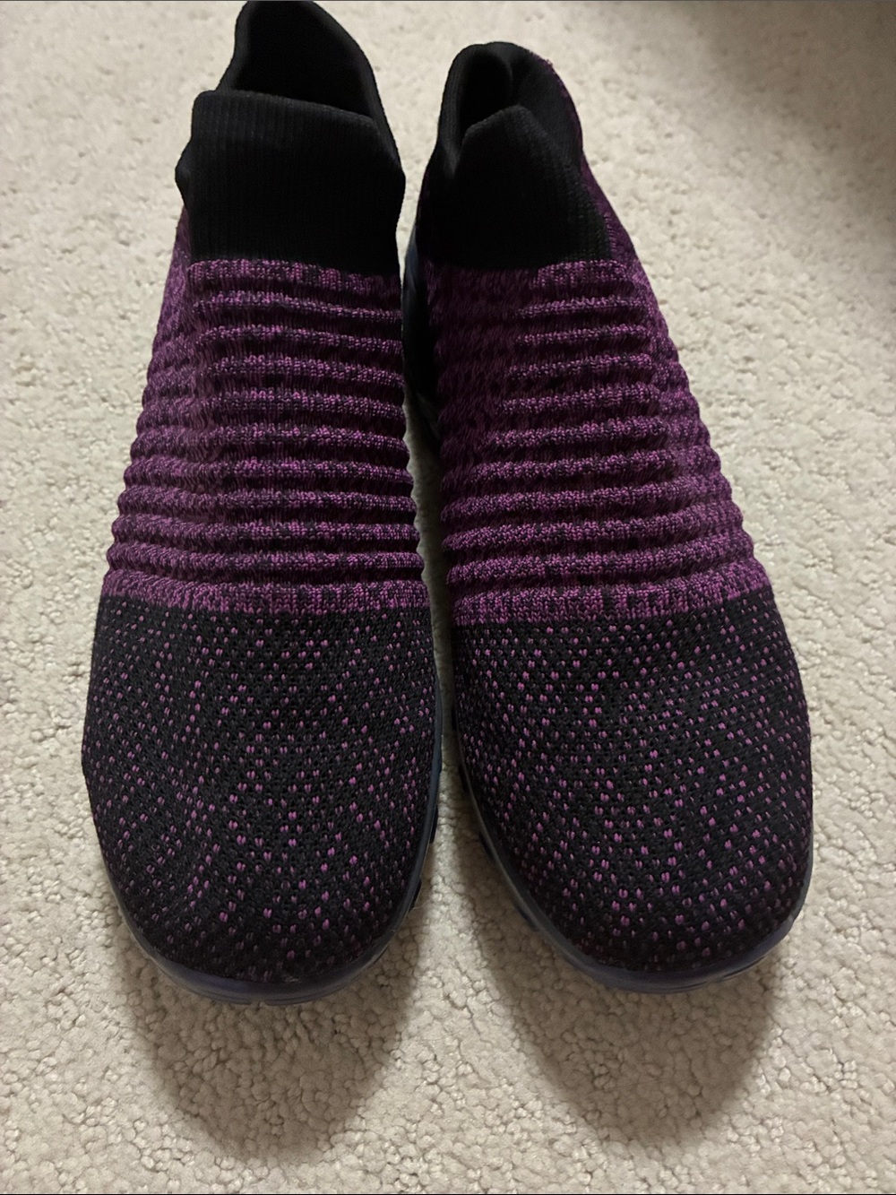 Purple Knit Air Cushion Slip On Walking Shoes Size 40 👵MT